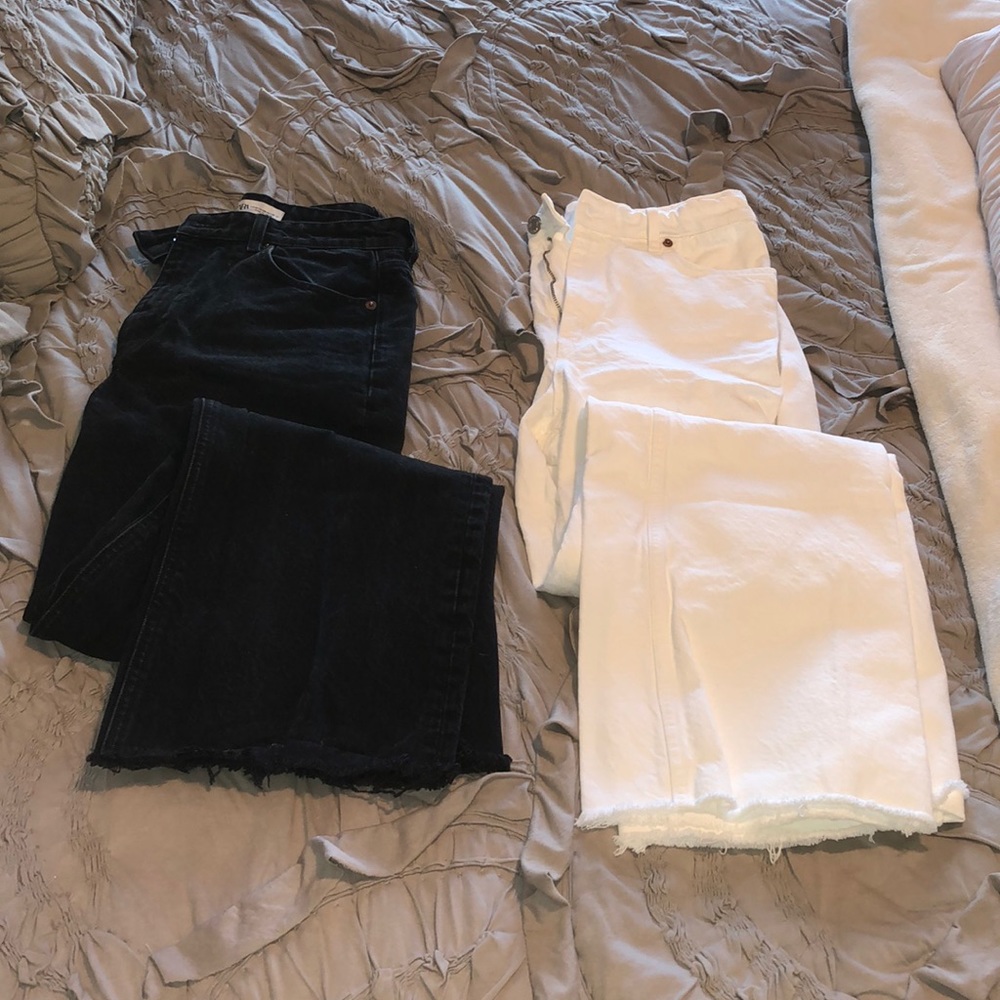 Zara Full-Length Wide Leg Jeans Size 29